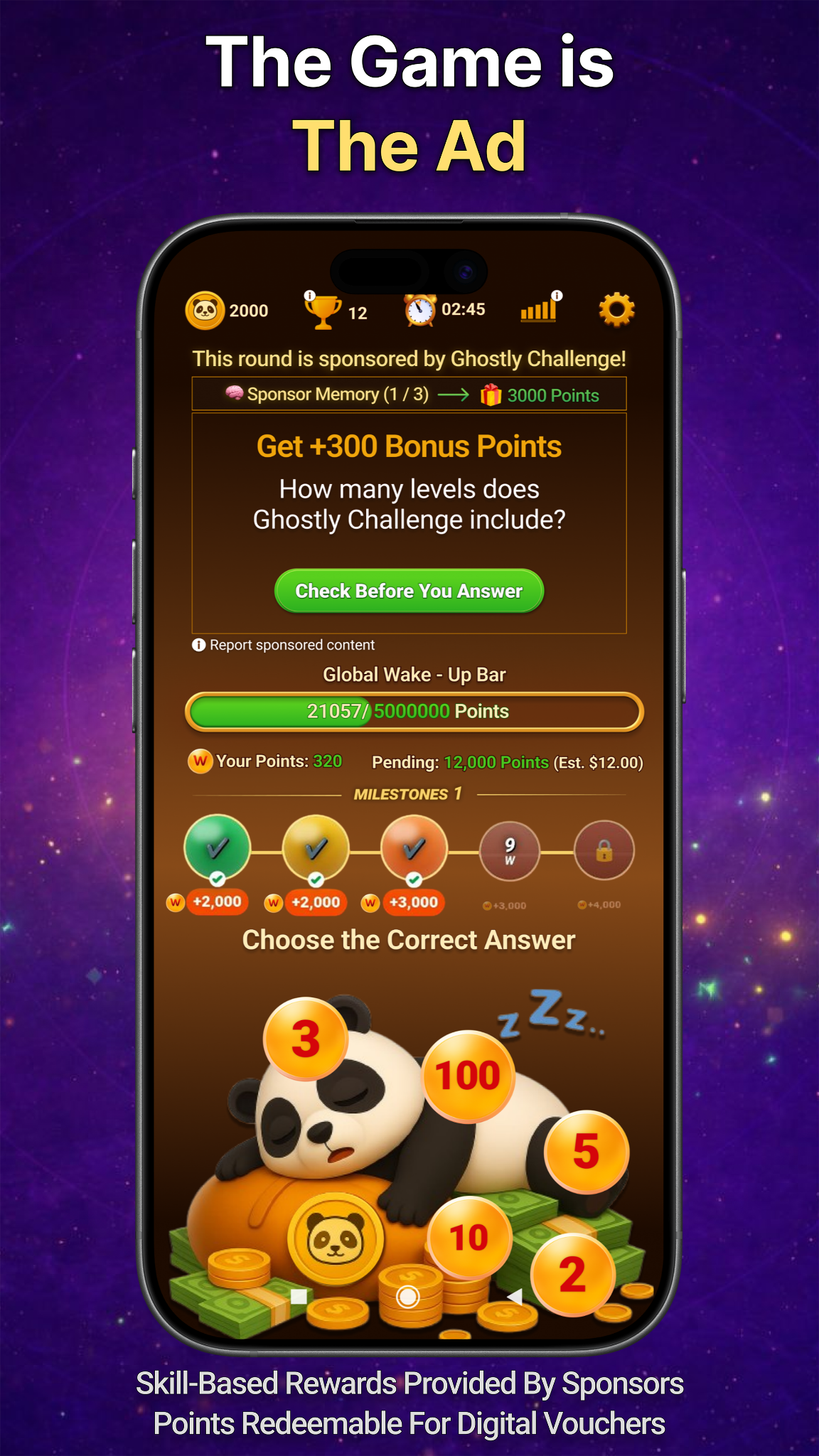 Participate in a sponsored game challenge